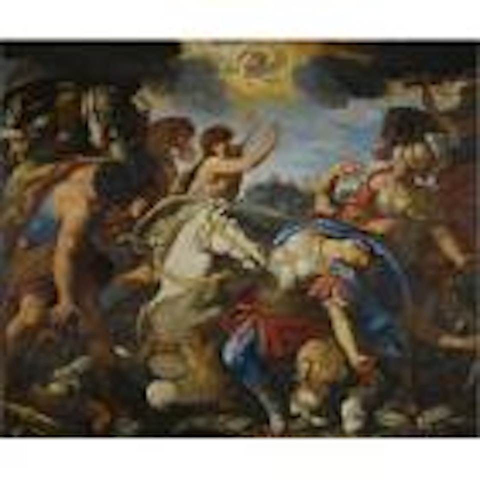 The conversion of Saint Paul by Roman School