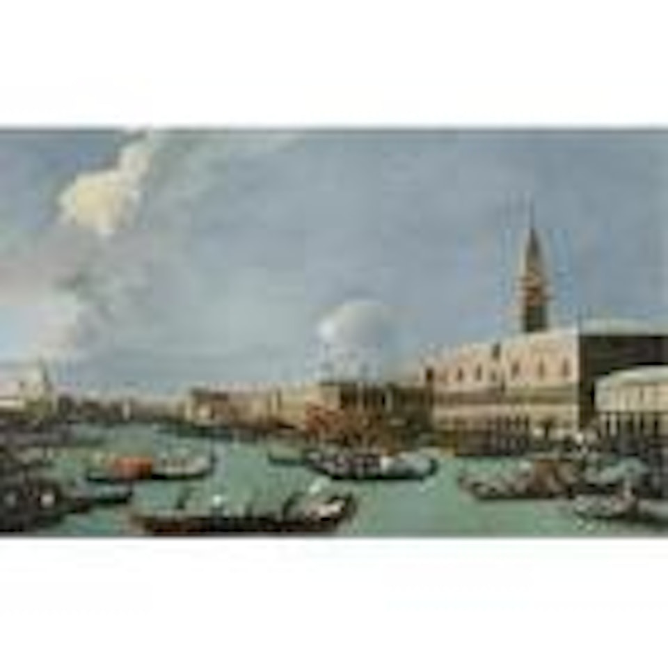 Venice, a view of the Bacino di San Marco with the Bucintoro returning to the Molo on Ascension Day by Canaletto
