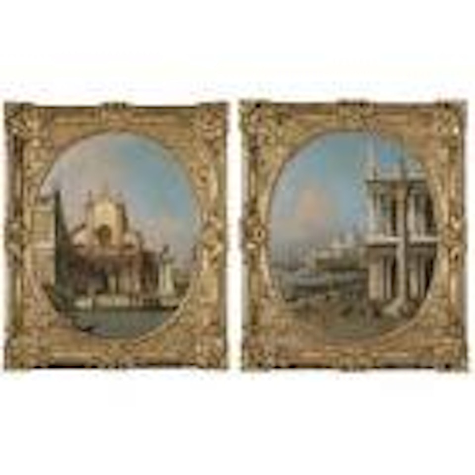 Venice, the entrance to the Grand Canal, with the Church of Santa Maria della Salute. Venice, a view of the Church of SS. Giovanni e Paolo and the Scuola di San Marco by Canaletto