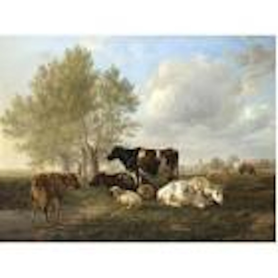 Evening, Fordwich Meadows, near Canterbury by Thomas Sidney Cooper