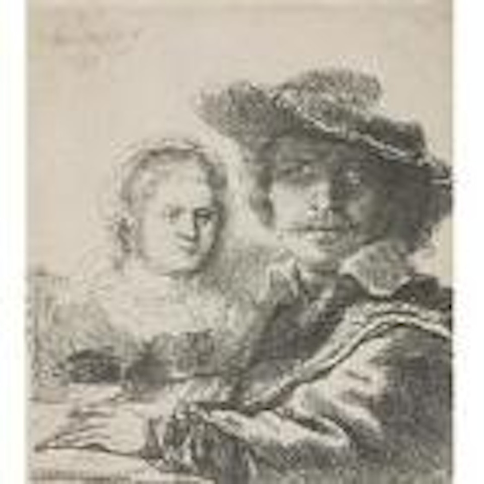 Self Portrait with Saskia by Attributed to Rembrandt Harmensz van Rijn