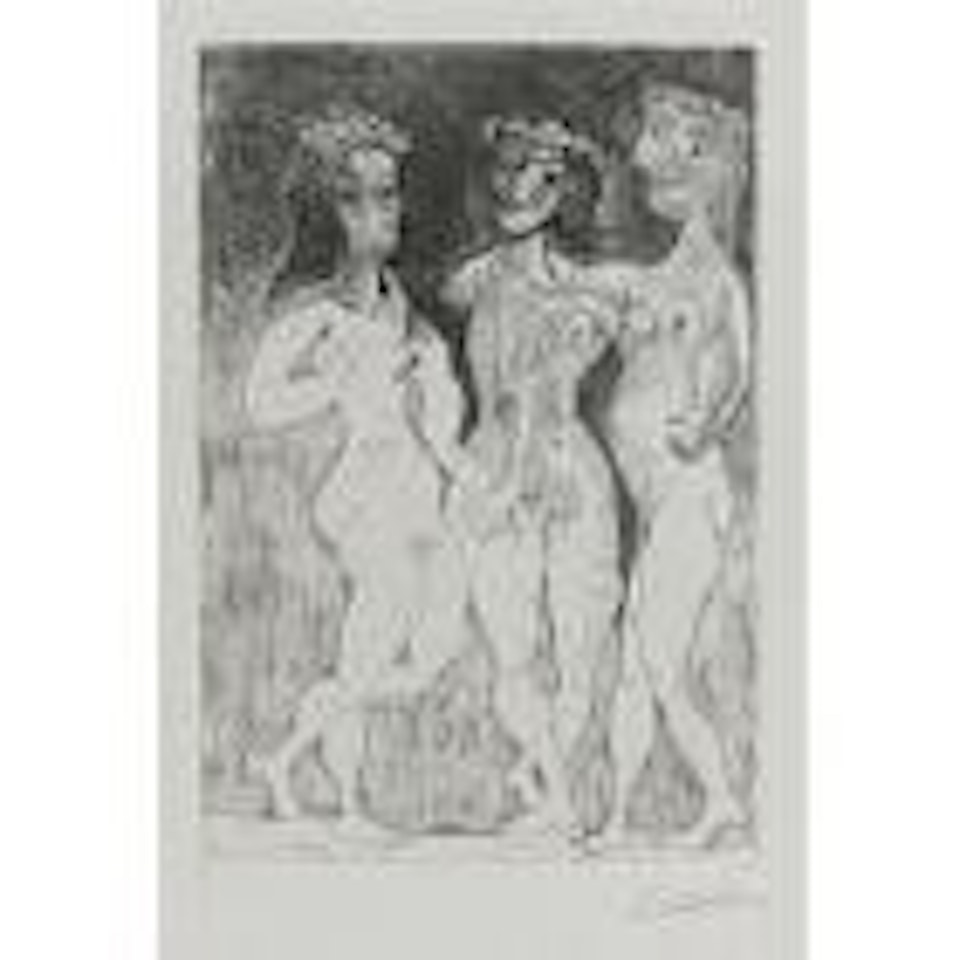 Trois Femme (Les Trois Graces CouronnÃ©es de Fleurs) (B. 303; Baer 631) by Pablo Picasso