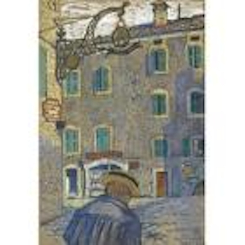 A Street in Monthey, Switzerland by Mstislav Valerianovich Dobuzhinsky