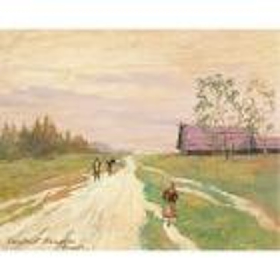 Peasants on a Country Road by Konstantin Alekseevich Korovin