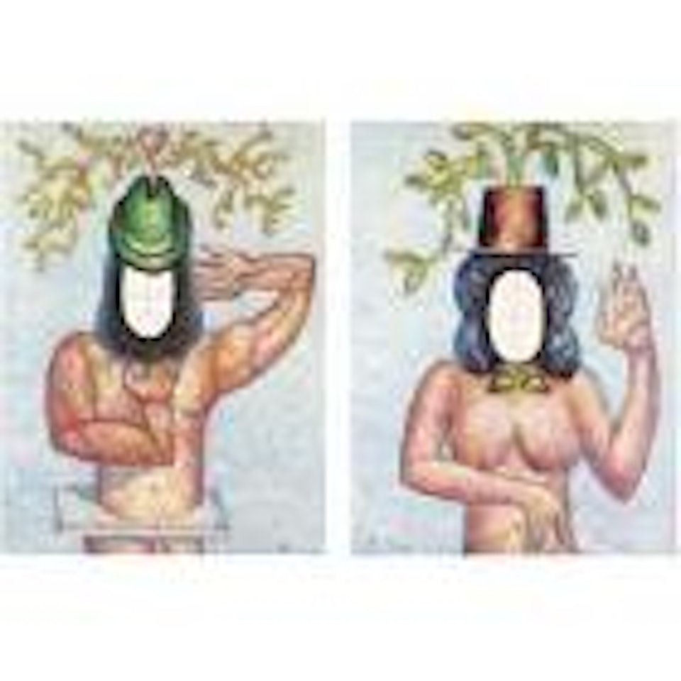 Adam and Eve, a pair from the Seventh Heaven series by Leonid Lamm