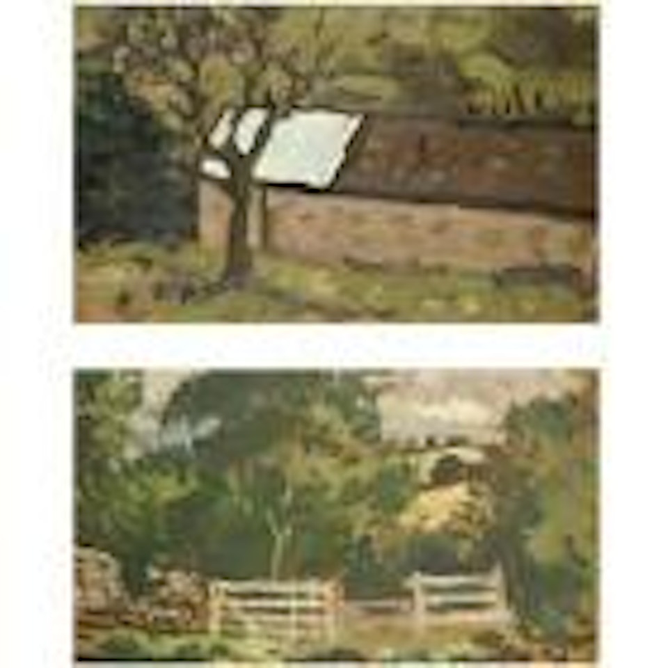 Cow Barn. Gate and Stiles by Kyffin Williams
