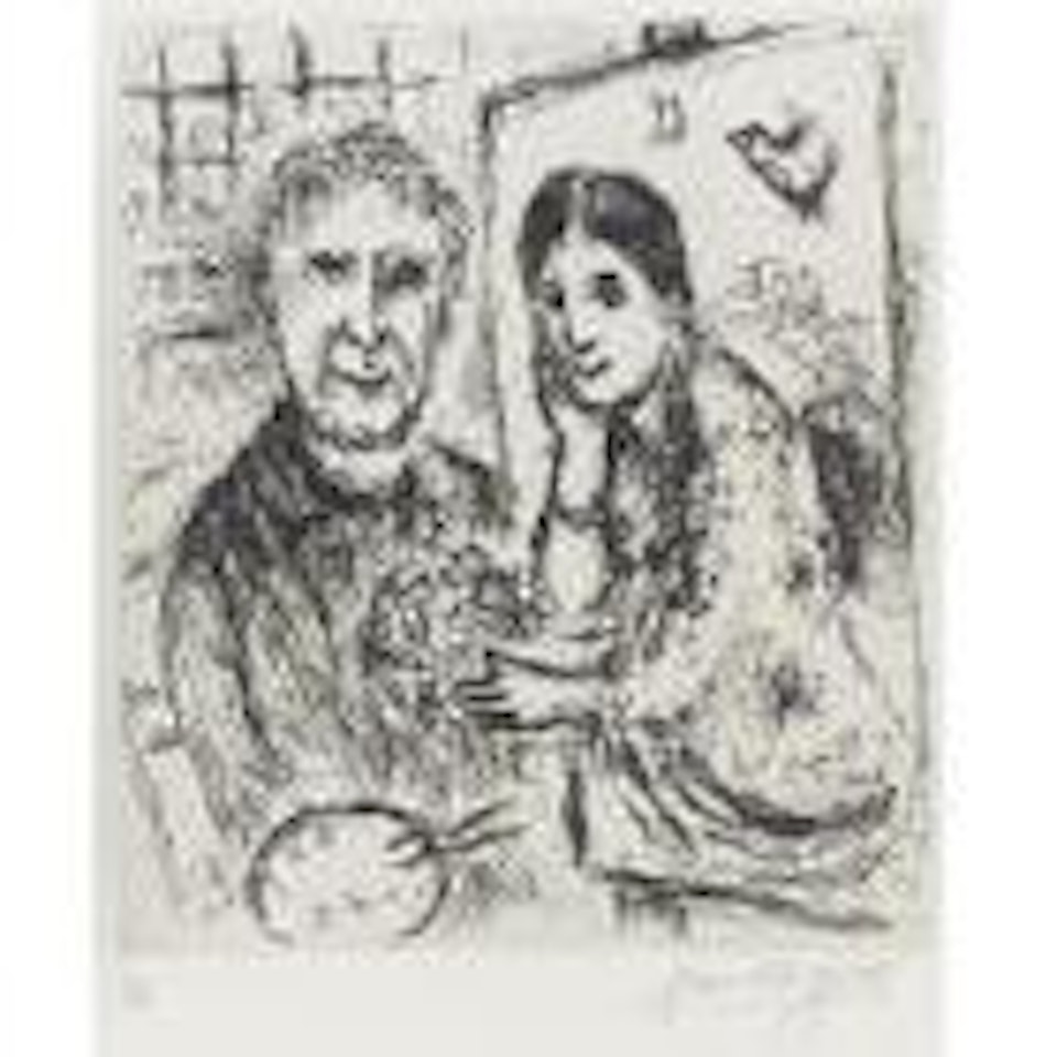 Le peintre au chevalet (C. 103) by Marc Chagall
