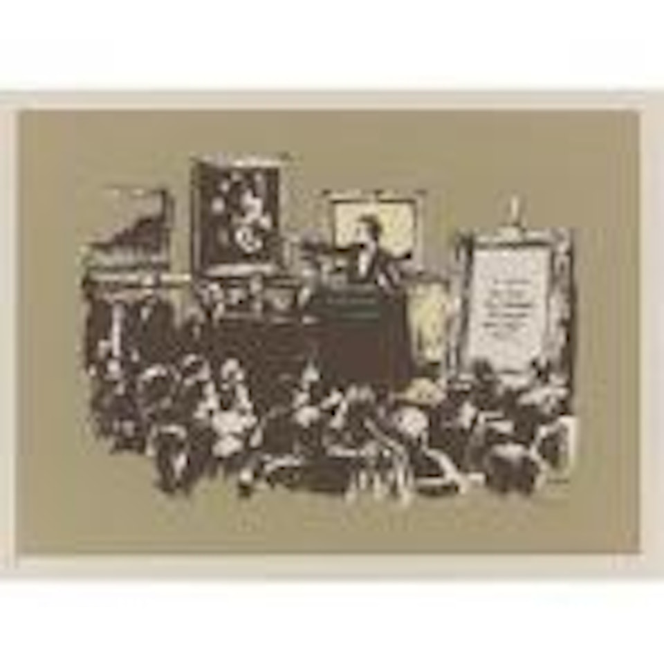 Morons Sepia by Banksy