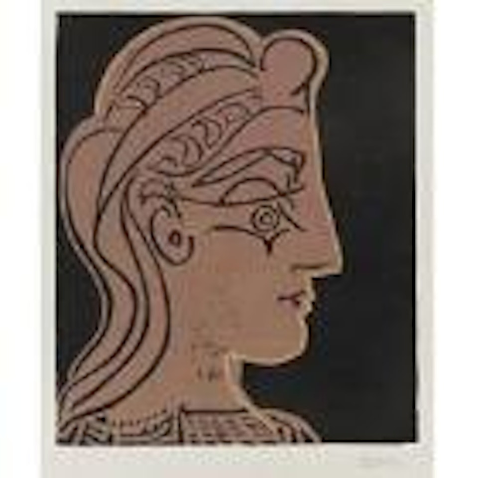 TÃªte de femme de profil (B. 905; BA. 1246) by Pablo Picasso