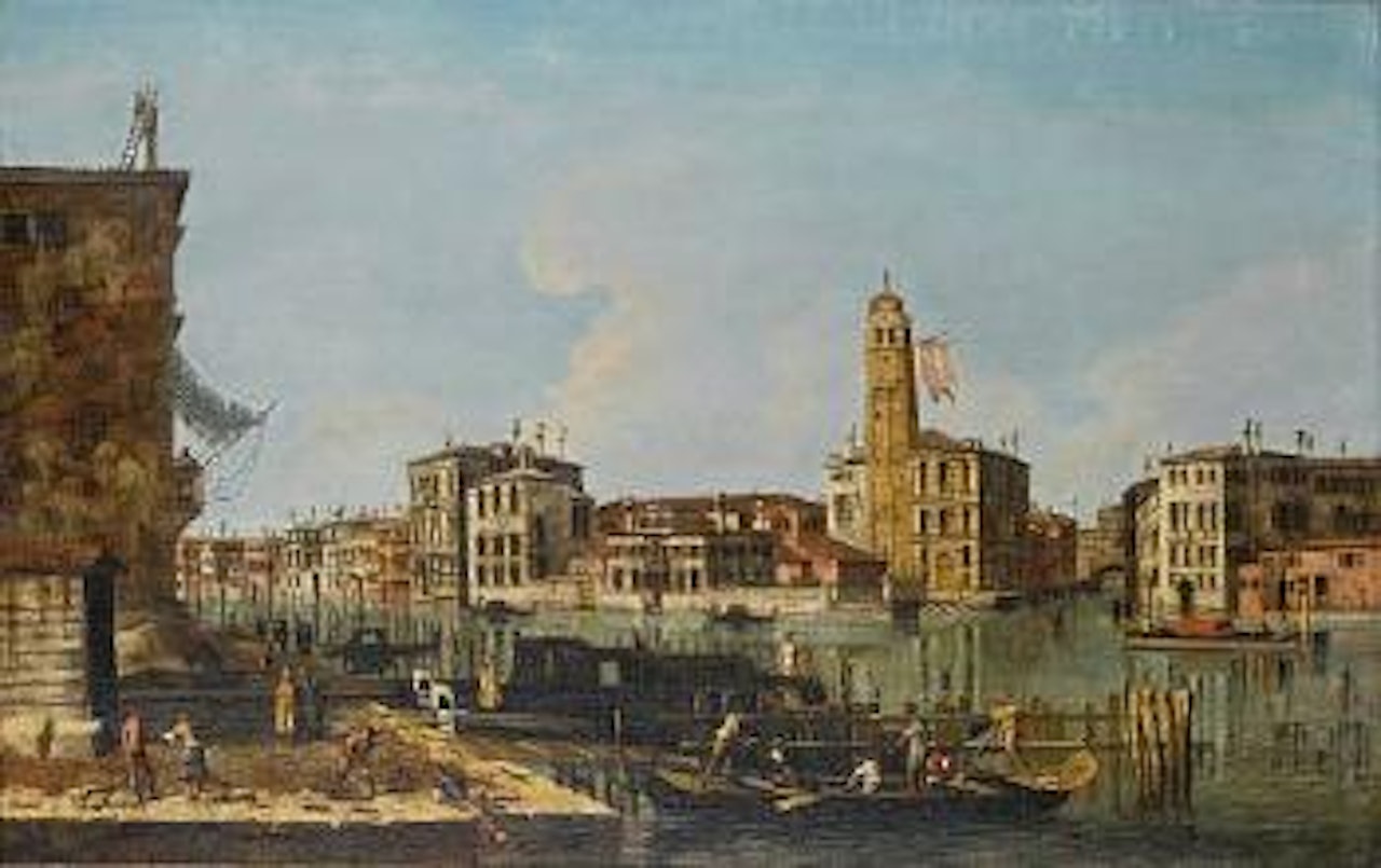 The entrance to the Cannaregio with San Geremia and its campanile by Michele Marieschi