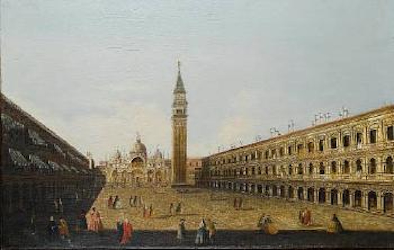 The Piazza San Marco looking towards the Basilica and the Campanile by Canaletto