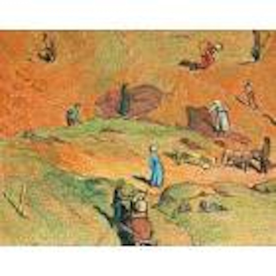 Feldarbeit im Gebirge (Engadin) by Cuno Amiet