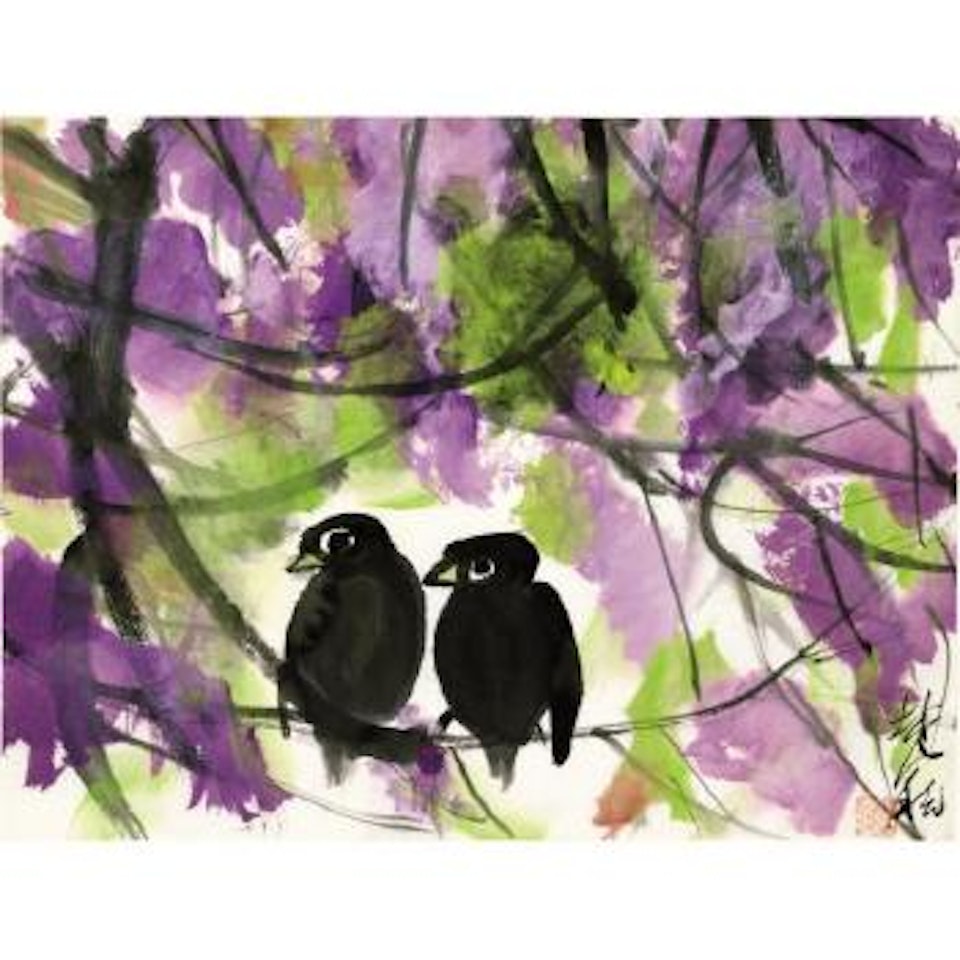 Birds on Wisteria by Lin Fengmian