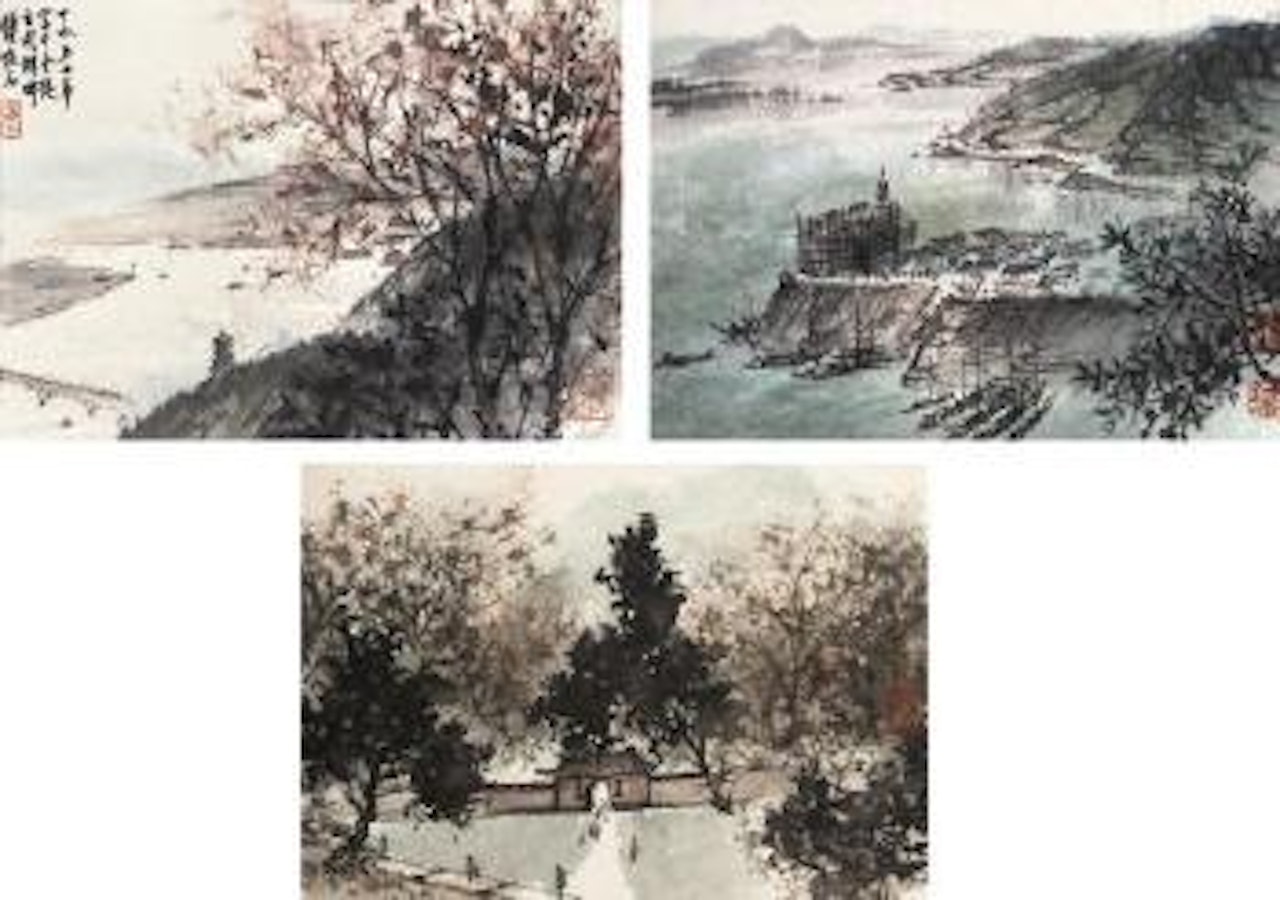 Landscapes by Fu Baoshi