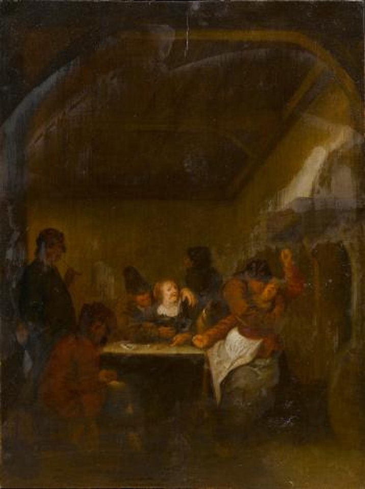 Peasants carousing in a tavern interior by Jan Miense Molenaer