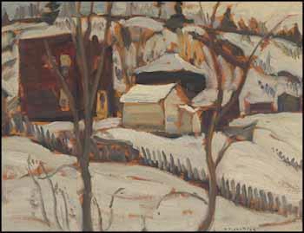 Red House in Winter by Alexander Young Jackson