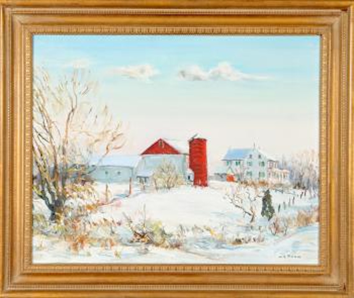 Farm landscape in the winter by Walter Emerson Baum