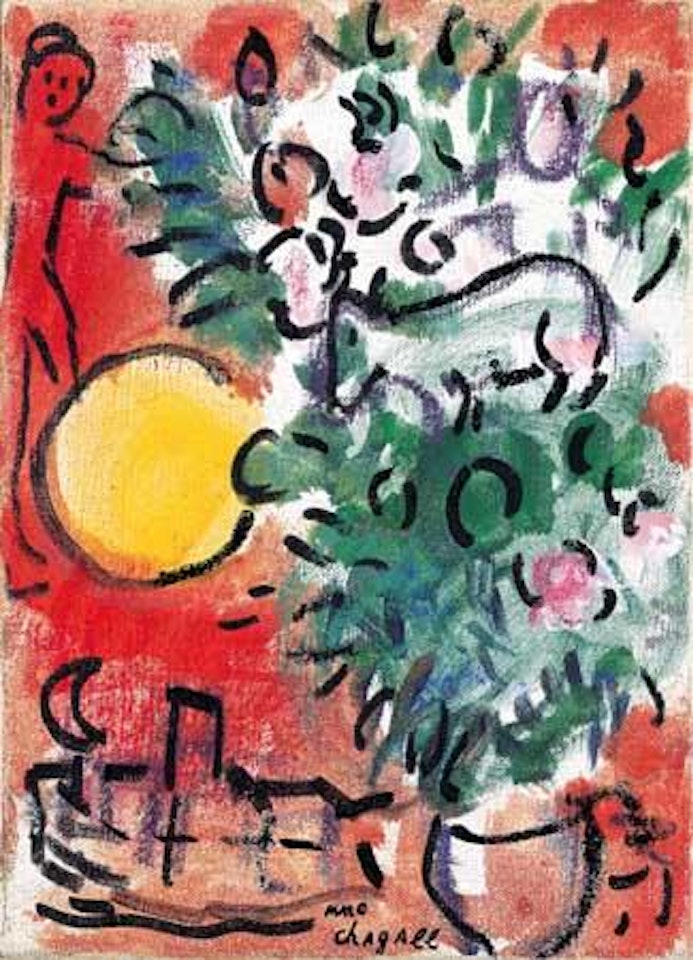 Bouquet-Le soleil au dessus de vence by Marc Chagall