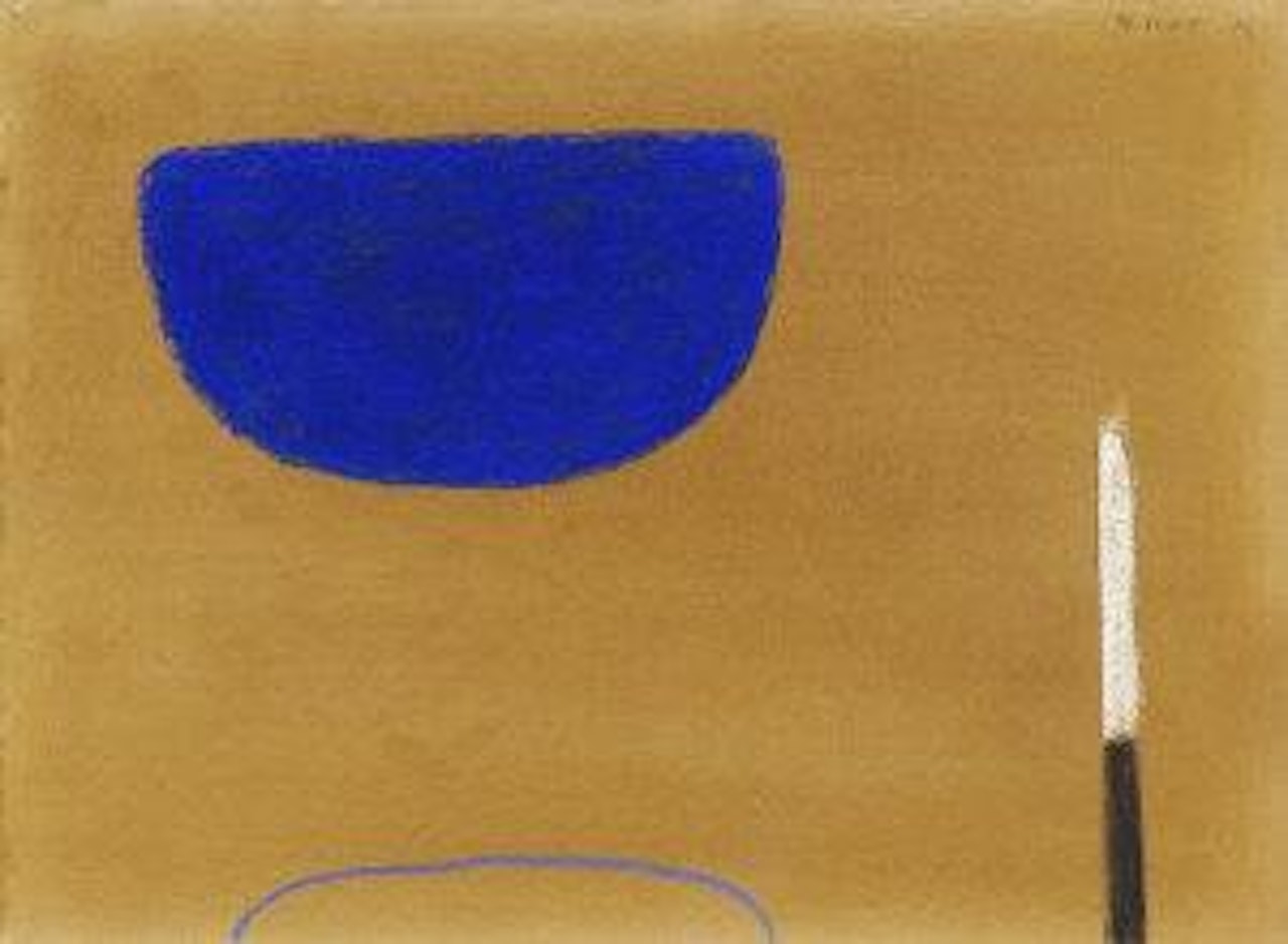 Blue and Brown Still Life with Knife by William Scott