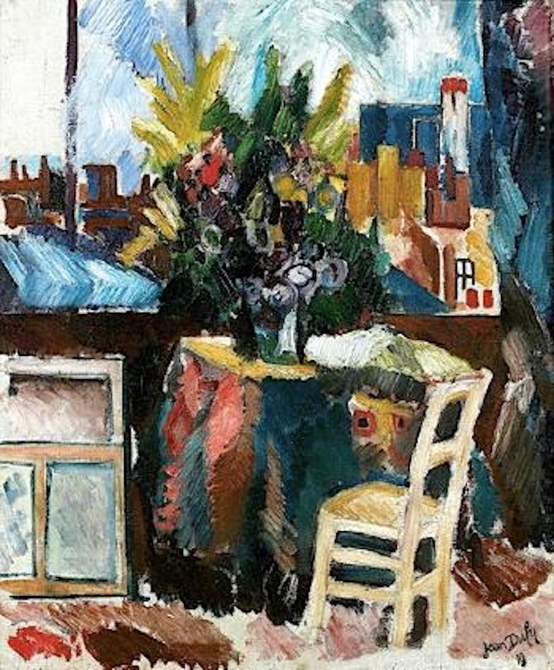 Bouquet de fleurs dans l'atelier by Jean Dufy