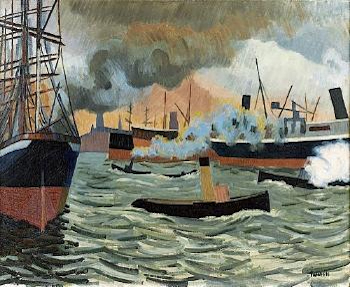 Le port de Hambourg by Auguste Herbin