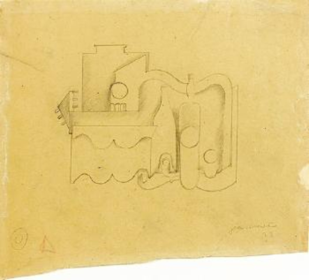 Composition puriste a la bouteille by Le Corbusier