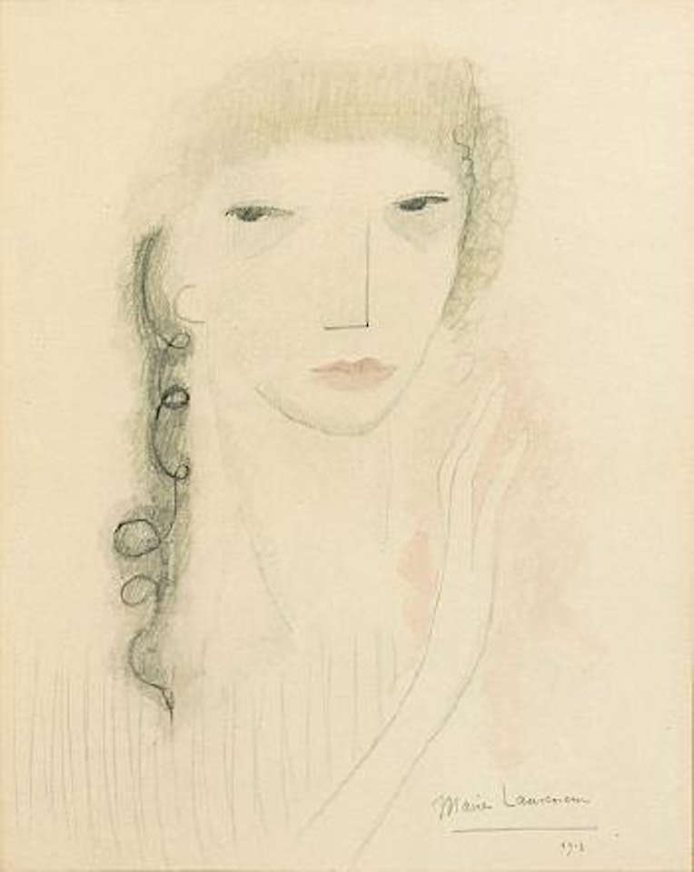 Portrait de jeune femme by Marie Laurencin