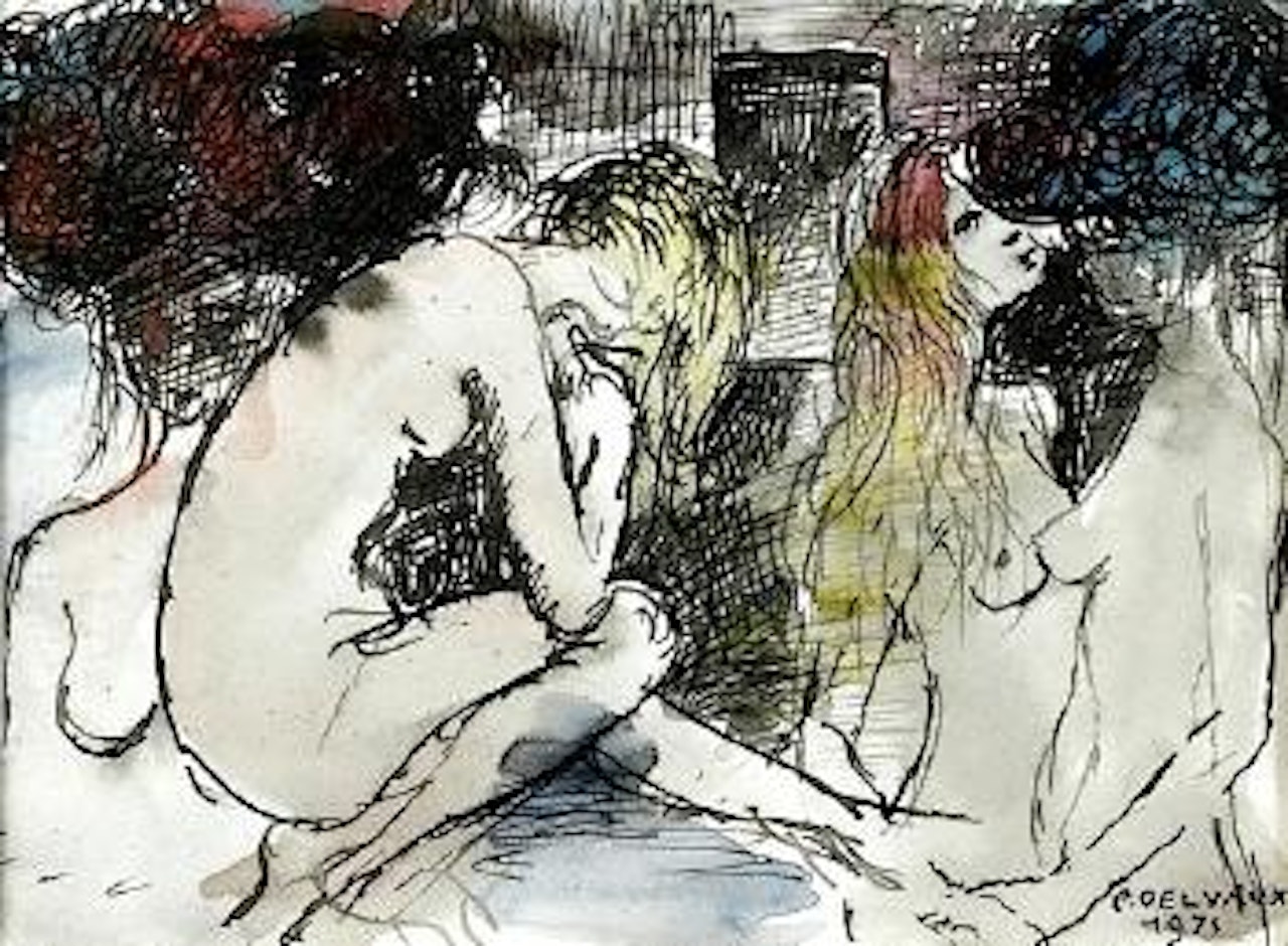 Jeunes filles by Paul Delvaux