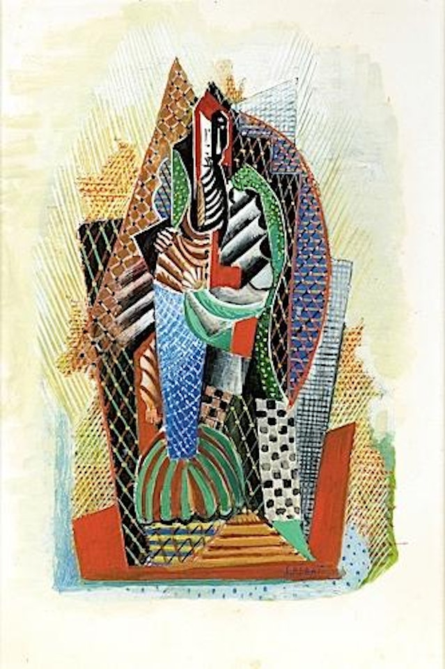 Illustration pour Les Mamelles de Tiresias: Musicien a la flute de Pan by Serge Férat
