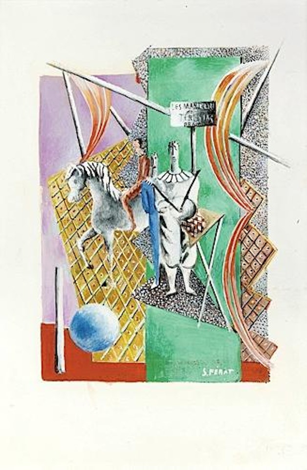 Illustration pour Les Mamelles de Tiresias: Clown et ecuyer by Serge Férat