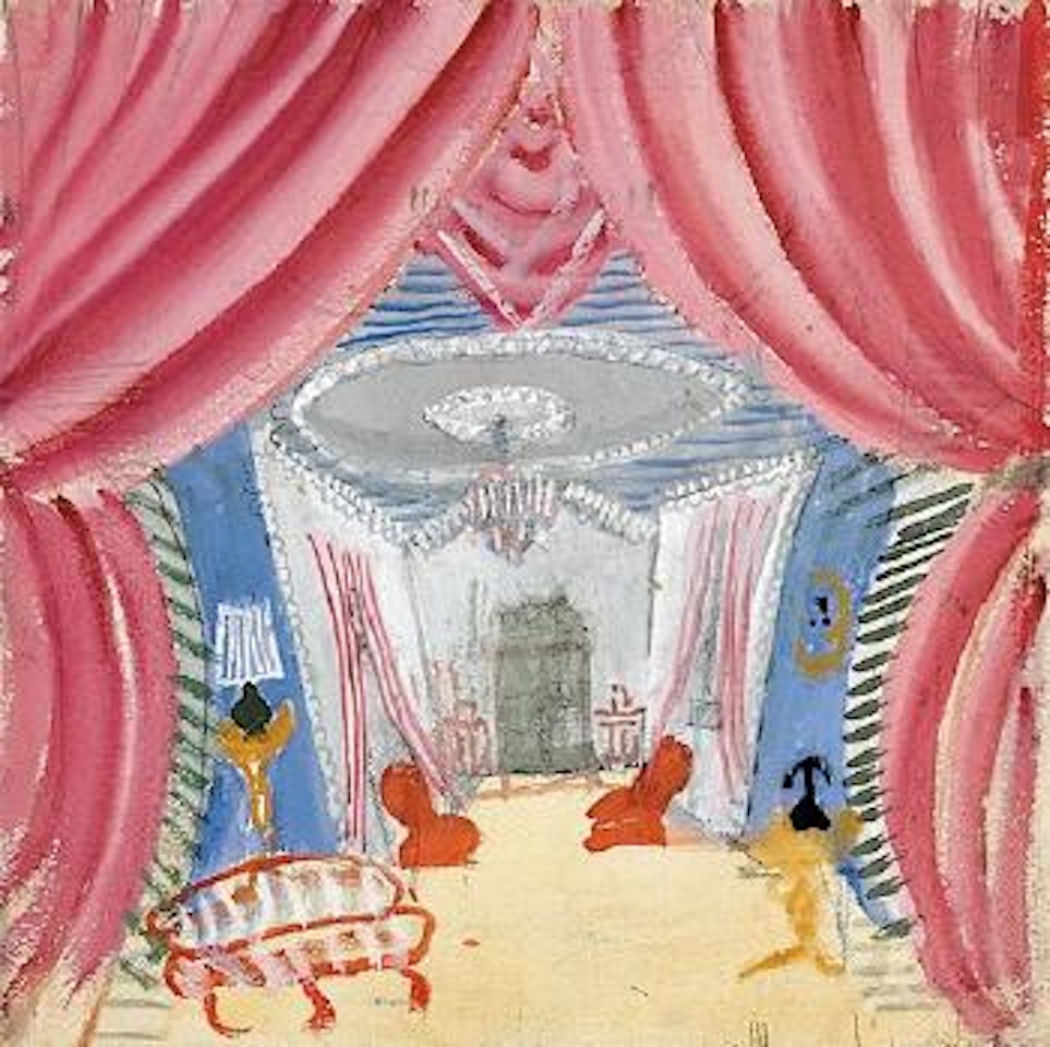 Project de decor pour "La dame enamourre" par Pierre Albert-Birot by Serge Férat