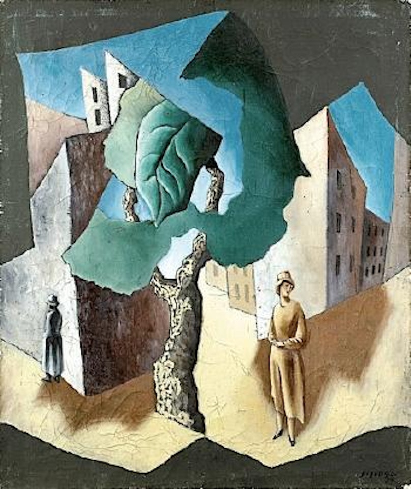 Germaine Survage dans la ville by Leopold Survage