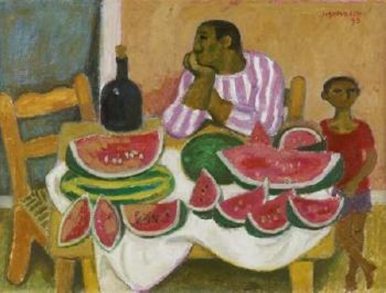 The melon seller by Alberto Morrocco