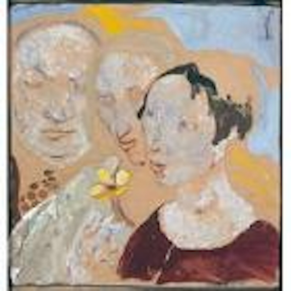 Three heads, Bali (study) by Ian Fairweather