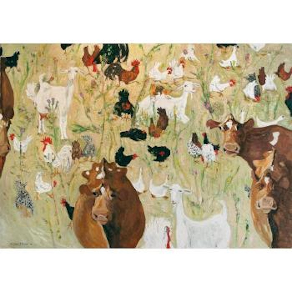 Birkdale farm with thistles by William Francis Robinson