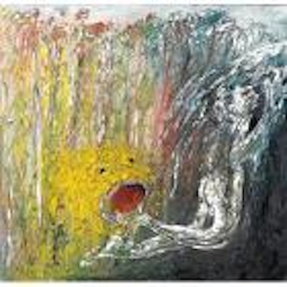 Nebuchadnezzar by the waterfall with lion's head by Arthur Merric Bloomfield Boyd
