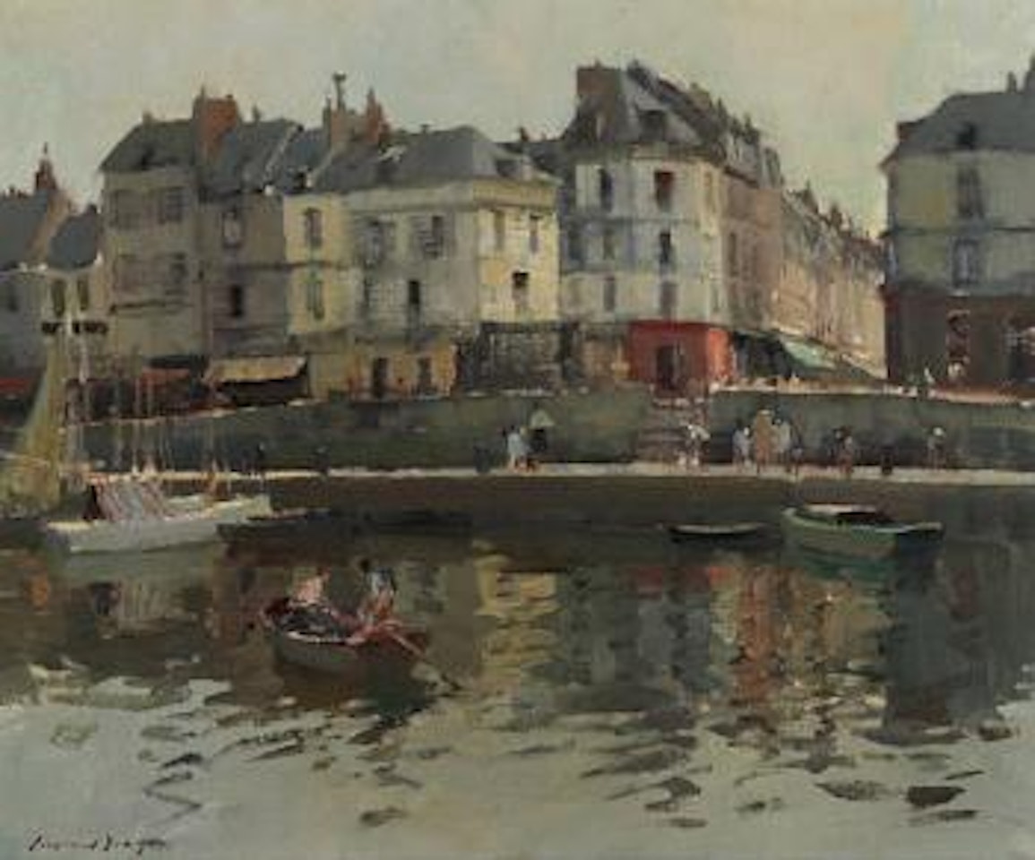 The basin - Honfleur by Edward Seago