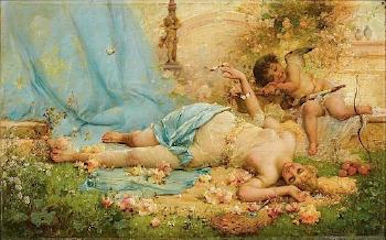 Venus et Cupidon by Hans Zatzka