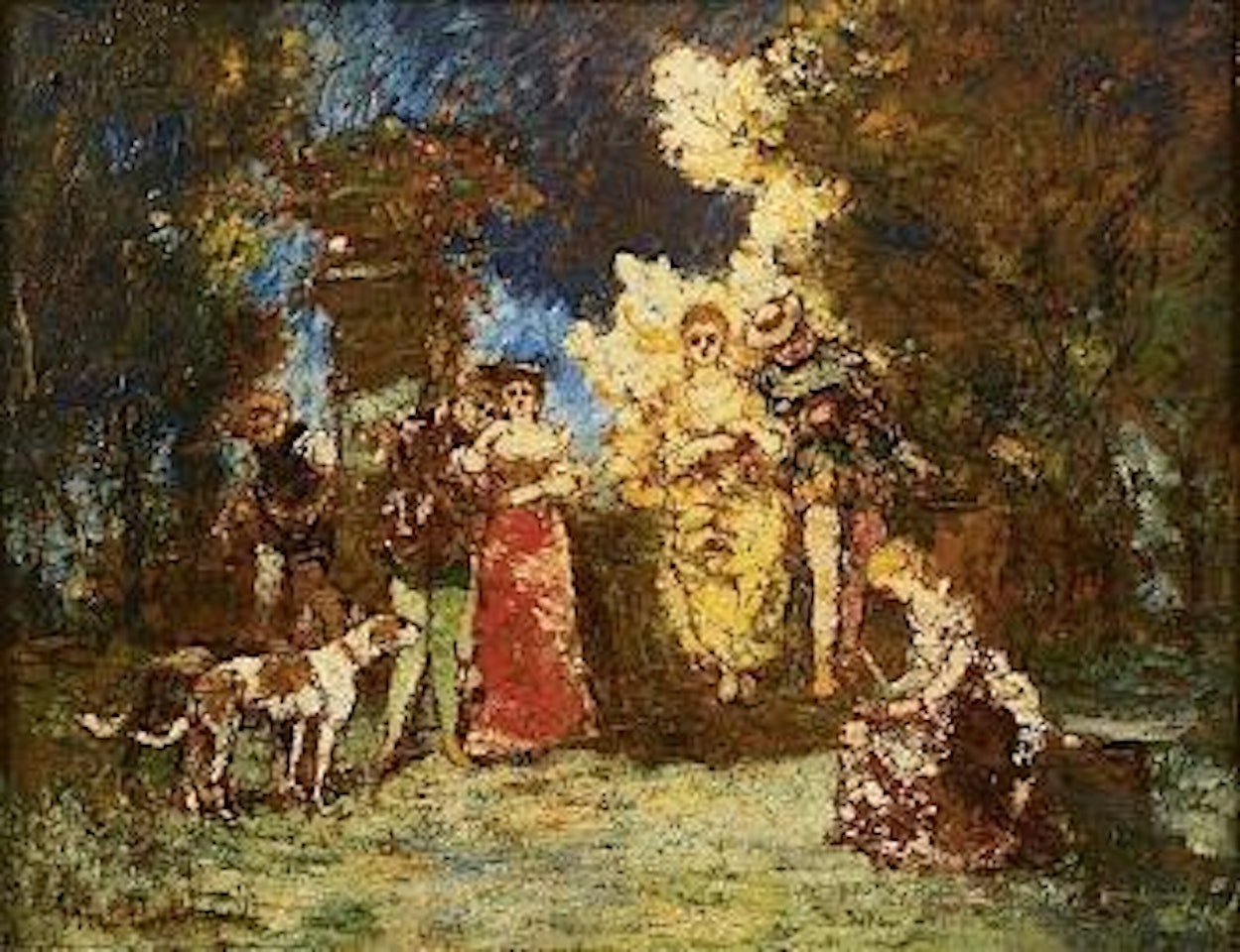 L'harmonie en jaune by Adolphe Monticelli