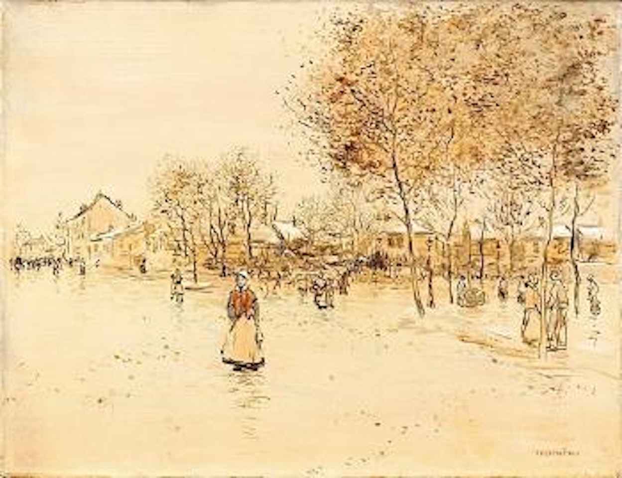 Scene animee a Gennevilliers by Jean Francois Raffaelli