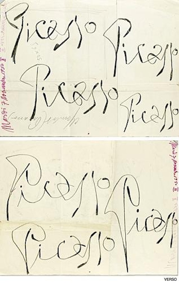 Essais de signatures by Pablo Picasso