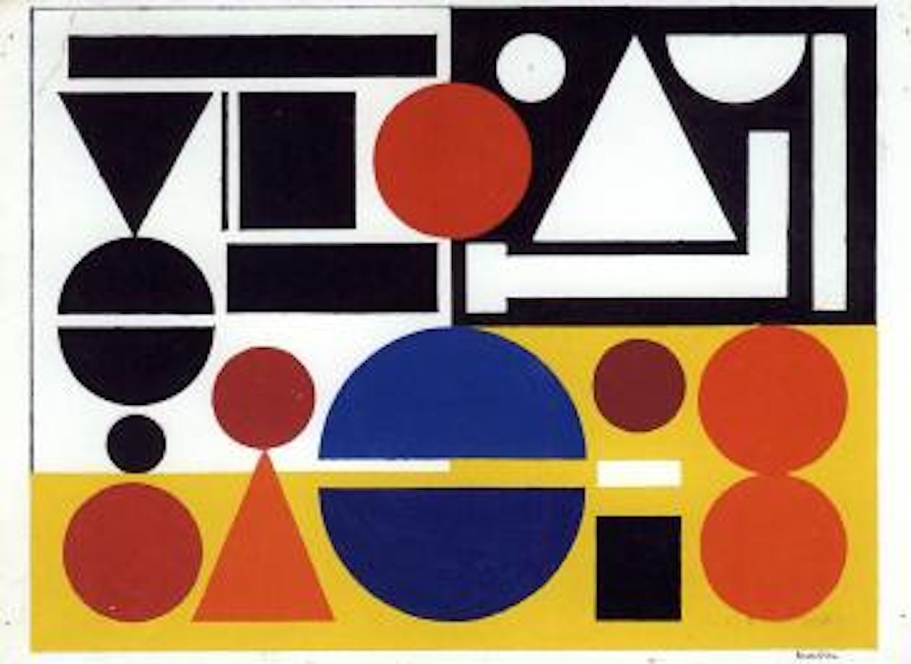 Composition (étude sur le mot vendredi) by Auguste Herbin