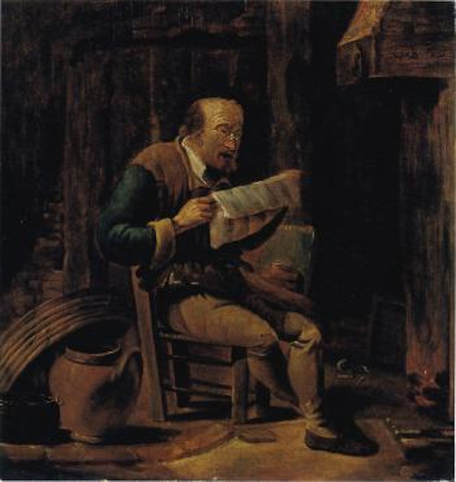 Lesender Mann by Quirijn Gerritsz van Brekelenkam