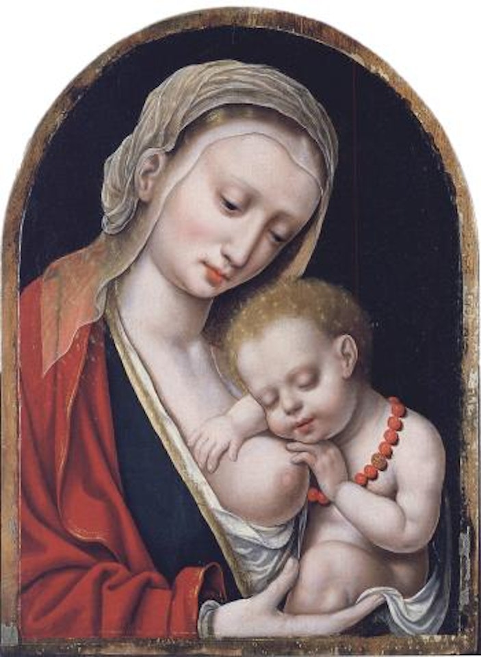 Maria mit dem Schlafenden Christusknaben by Joos van Cleve