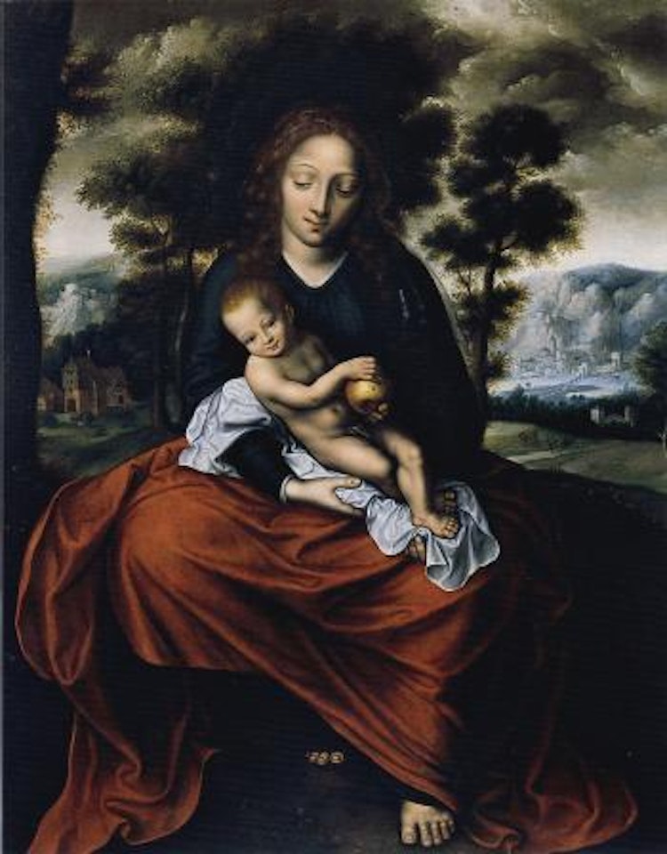Landschaft mit Madonna und Kind by Jan Matsys
