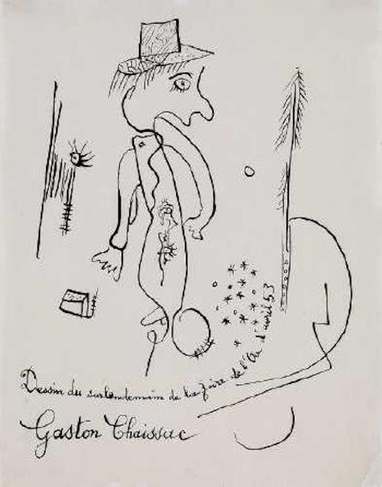 Dessin du surlendemain de la foire de l'oie by Gaston Chaissac