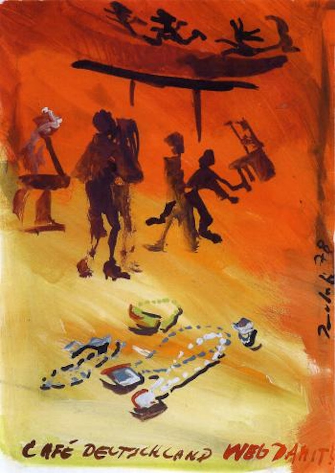 Cafe Deutschland. Weg damit! by Jörg Immendorff