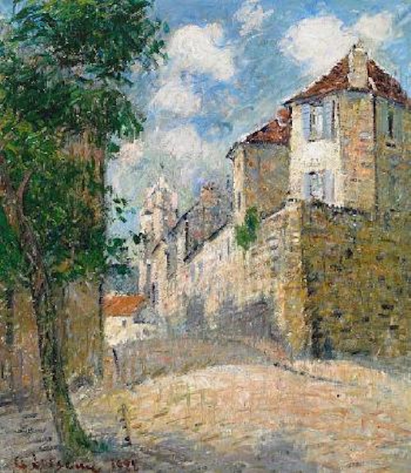 La vue de la cour a Pontoise by Gustave Loiseau
