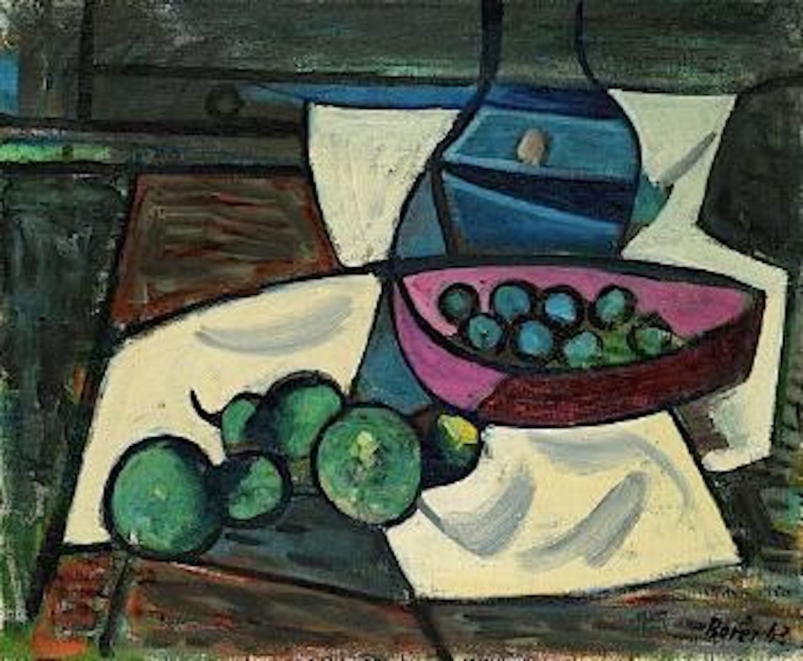 Serviette blanche et fruits by Francisco Bores