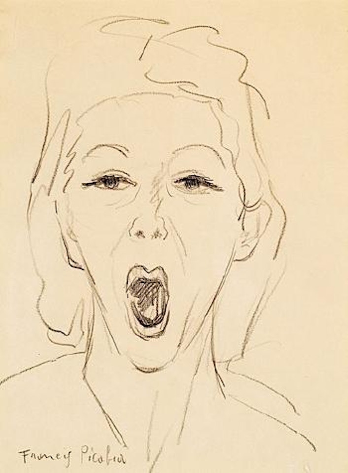 Tete de femme bouche ouverte by Francis Picabia